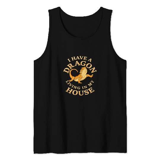 Bearded Dragon Pet Pet Living Dragon Reptile 1 Tank Tops