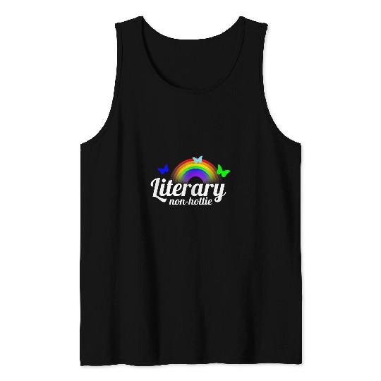 Book Fun Literary Non Hottie Book Lover Writer Student Bibliophile Tank Tops