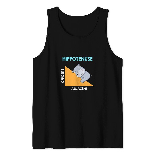 Hippo Pet Hippotenuse Algebra Calculus funny math Tank Tops