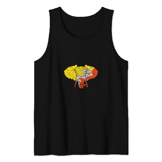 Elephant Mammal Bhutan Elephant Bhutan Flag Buddhism Himalaya Tank Tops