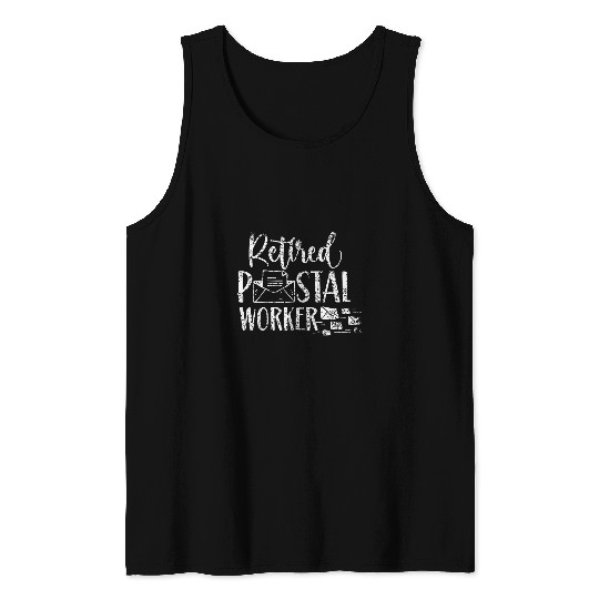 Postal Worker Job Courier Postman Mailman Mail 2 Tank Tops