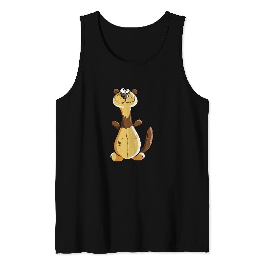 Ferret Pet Funky Ferret Or Weasel I Gift For Ferret Lover Tank Tops