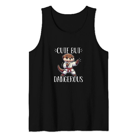 Otter Pet Otter Cute But Dangerous Tank Tops