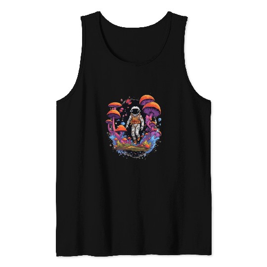 Astronaut Job Mushroom Cottagecore Farmcore vintages Aesthetic 04 Tank Tops