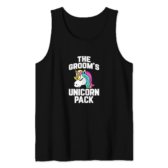 Unicorn Pet LGBT Pride Gay Bachelor Party Unicorn Pack Engagement Tank Tops