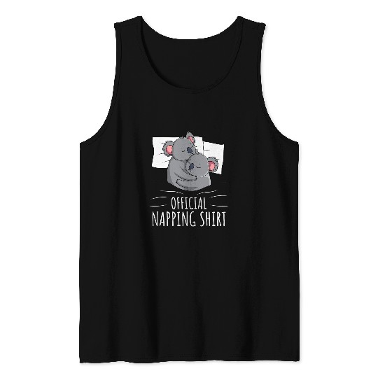 Koala Pet Sleeping Koala Lover Official Napping Tank Tops