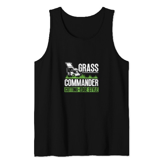 Lawn Mower Fun Grass Commander Cuttingedge Style Grass Cutting Lawn Tank Tops