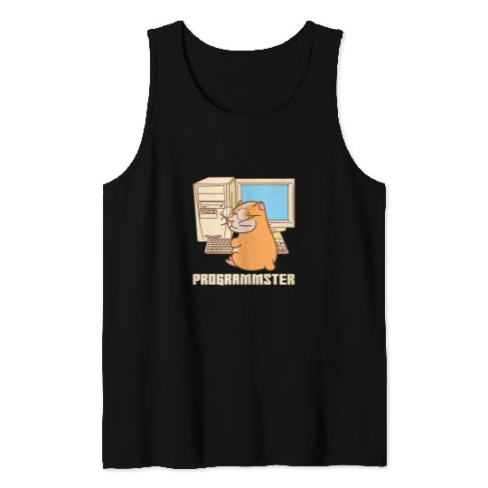 Hamster Pet Programmster Hamster Programmer Pun Engineer Tank Tops