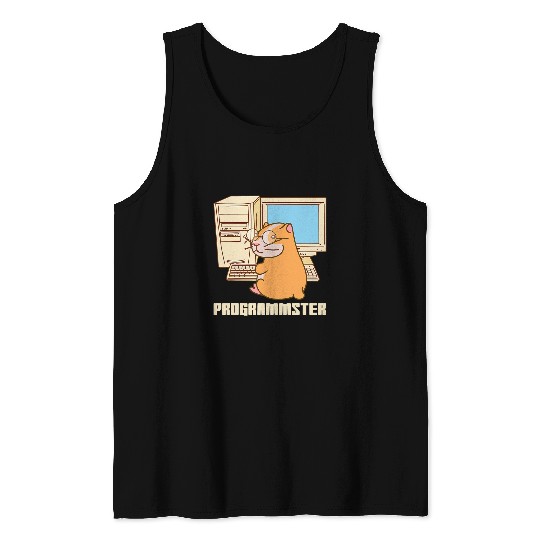 Hamster Pet Programmster Hamster Programmer Pun Engineer Tank Tops