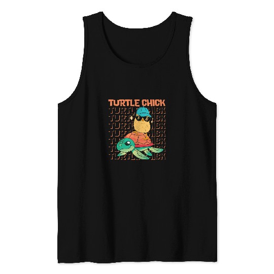 Turtle Pet Chicken Poultry Sea Turtle Tortoise Chicken Tank Tops
