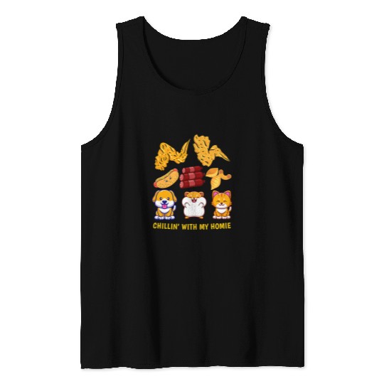 Chicken Pet Wing Chicken Wing Hotdog and Bologna  For Kids 7 Tank Tops