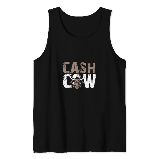 Cow Pet trader bull cash cow quote trading design Tank Tops