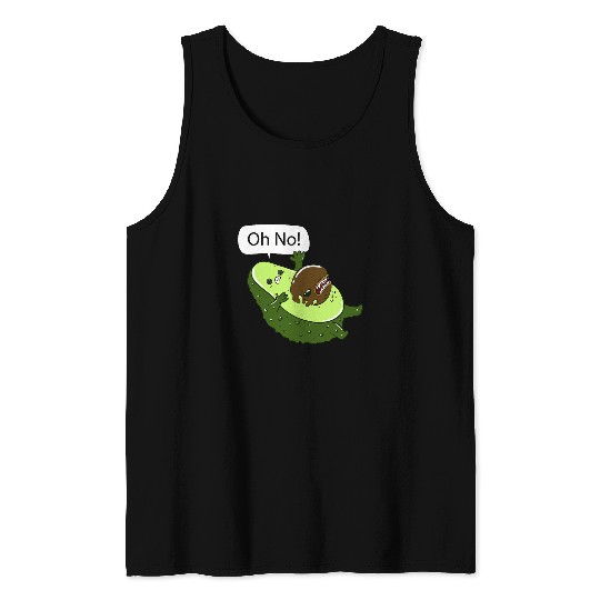 Aliens UFO Womens Oh No Avocado Alien Pregnant Mama Childbirth Tank Tops