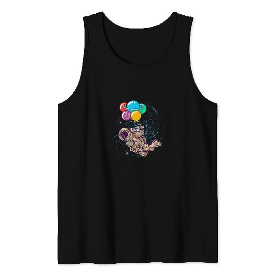 Astronaut Job Space Gift Boys Planets Astronaut Science Solar System Tank Tops