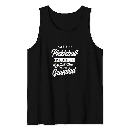 Sport Pickleball Mens Funny Grandad Paddlball Player Gift Pickleball Grandpa 2 Tank Tops