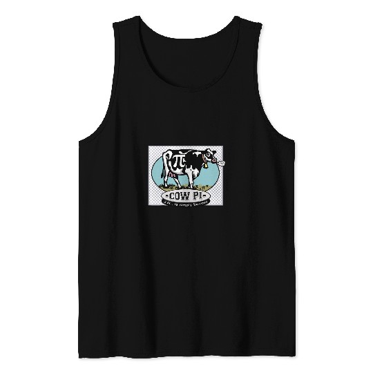 Cow Pet Funny Pi Day Cow Pi March 14 Math Geeks Tank Tops