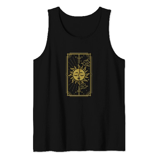 Astronaut Job Space Astronaut Scientist Sun Moon Cloud Aesthetic Tank Tops