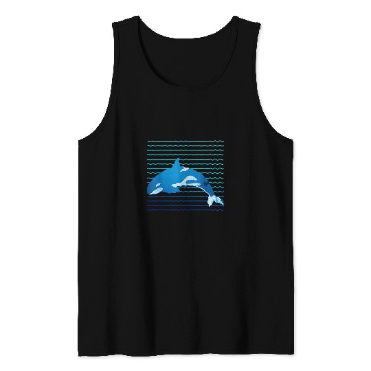 Whale Pet Aquarist Gift Ocean Animal Killer Whale Orca Tank Tops