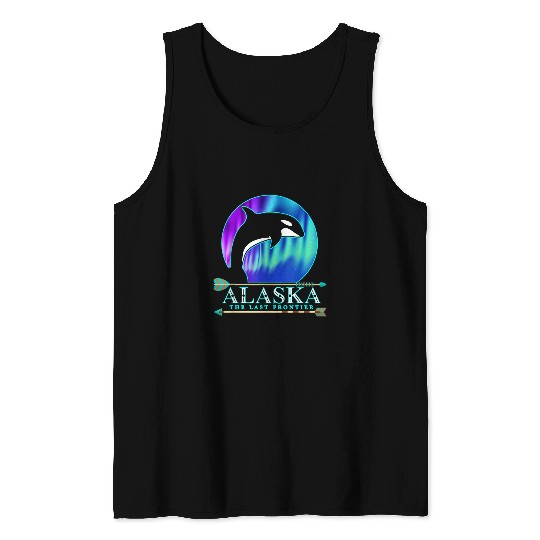 Whale Pet Alaska State Pride Alaska Northern Lights Alaskan Orca Tank Tops