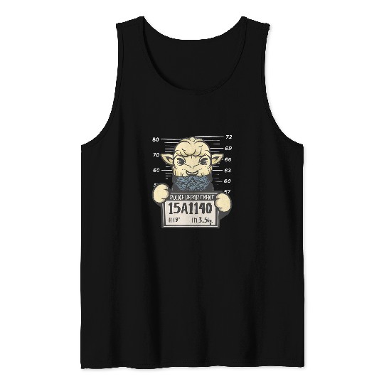 Sheep Pet Mugshot Lamb Livestock Farming Farmer Tank Tops