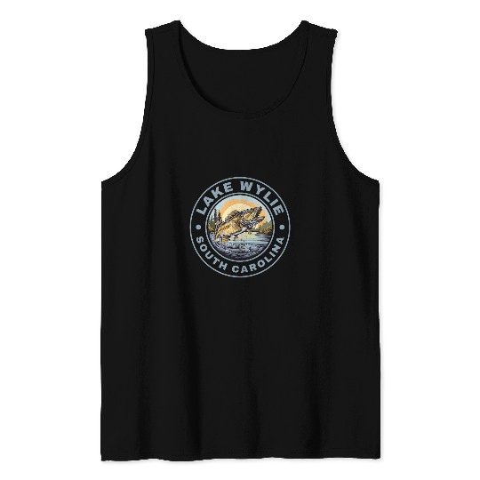 Fishing Fun Lake Wylie Walleye Fishing Fish South Carolina Freshwater SC Tank Tops