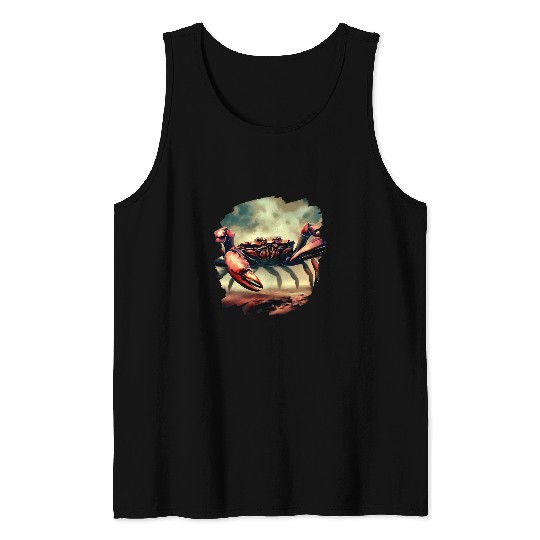 Fishing Fun Crabs Giant Crab Art Crabs Seafood Crabmeat Ocean Fishing Tank Tops