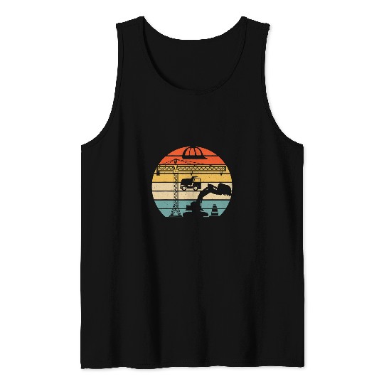 Excavator Fun Toddler Construction Vehicles Excavator Truck Builder Digger Tank Tops