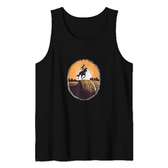 Horse Pet Rider Jumping Hay Bales Horseback Riding Equestrian 4 Tank Tops
