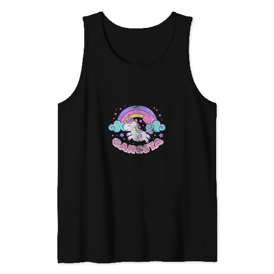 Unicorn Pet Gangsta Unicorn Gangsta Rap Hip Hop Music Rapper Kids Grunge Tank Tops