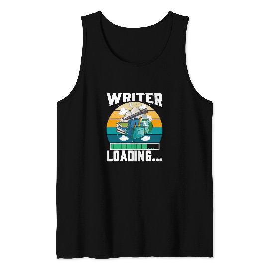 Book Fun Writer Loading Author Book Writing 6 Tank Tops