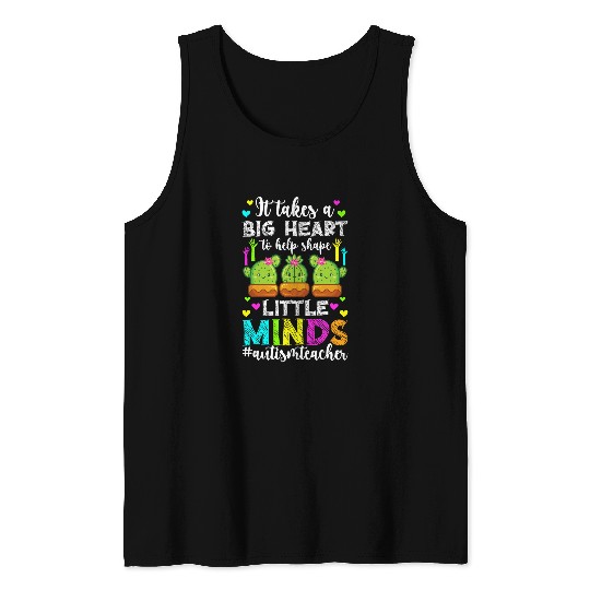Autism Puzzle Shape Little Minds Autism Teacher Autism Awareness Teacher Tank Tops