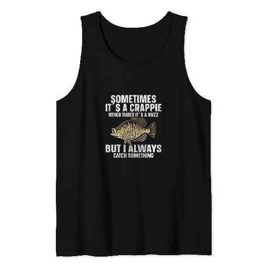 Fishing Fun Crappie Fishing Crappie Fish Funny Fisherman Tank Tops