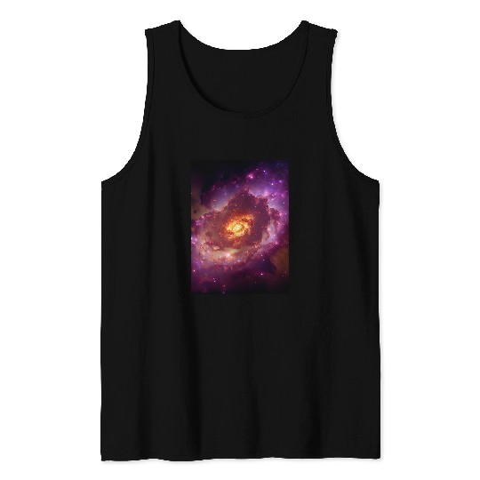 Astronaut Job Space Nebula Galaxy Deep Space Universe Gradient Pattern 045 Tank Tops