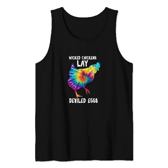 Chicken Pet Wicked Chicken Lay Deviled Eggs Funny Farmhouse Chicken Tank Tops