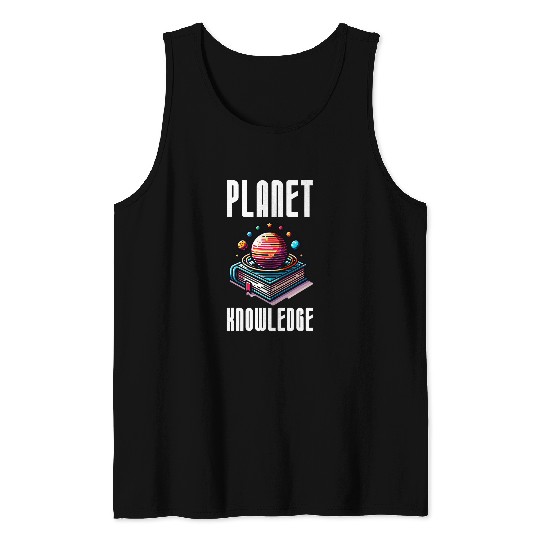 Book Fun Planet Knowledge Science Teacher And Physicist Book Tank Tops