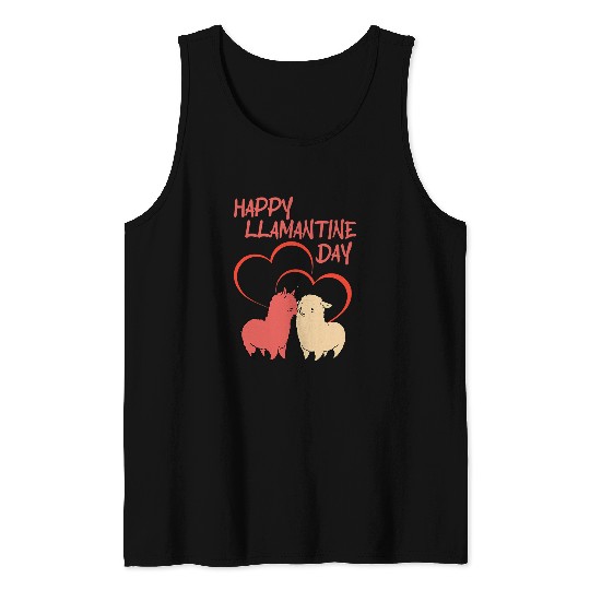 Llama Pet Happy Llamantine Day Cute Llama Alpaca Lover Tank Tops