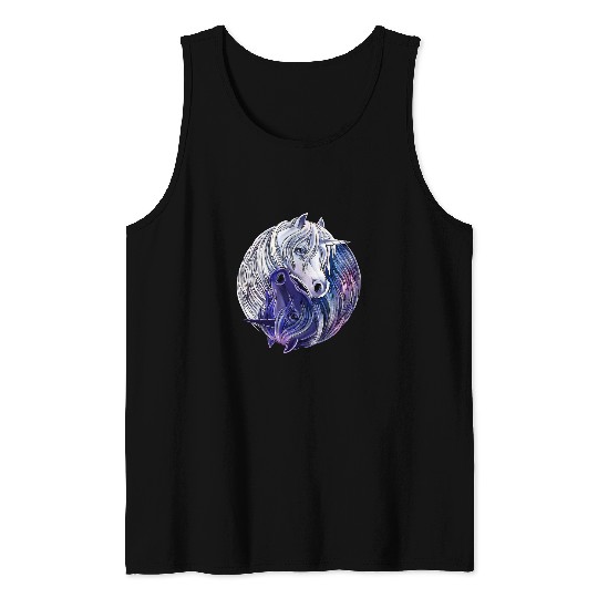 Unicorn Pet Ying Yang Unicorns Yin Qigong Tai Chi Girl Tank Tops