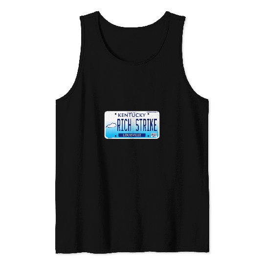 Horse Pet derby winner rich strike license plate graphic horses Tank Tops