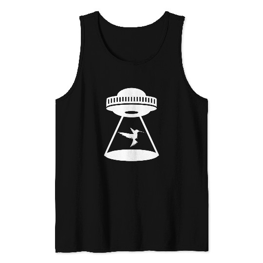 Aliens UFO Hummingbird Abduction Alien Spaceship Space Cute Funny Tank Tops