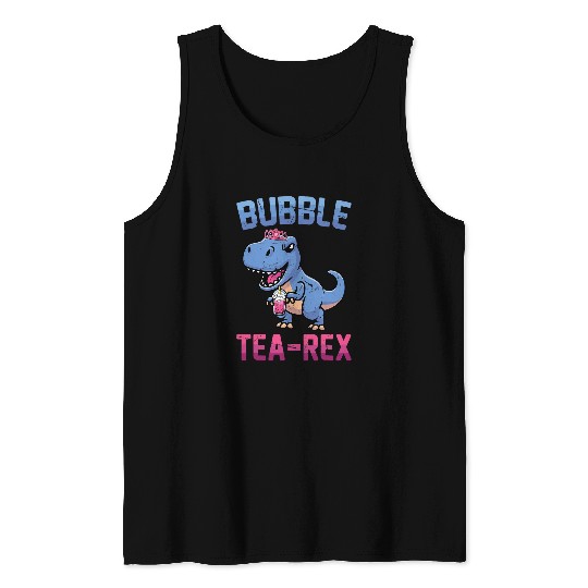 Dinosaur Pet Bubble TeaRex  Cute Milk Tea Tank Tops