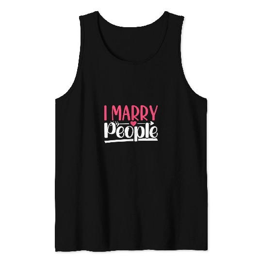 I Marry People Wedding Officiant Ordained Minister 23 Tank Tops