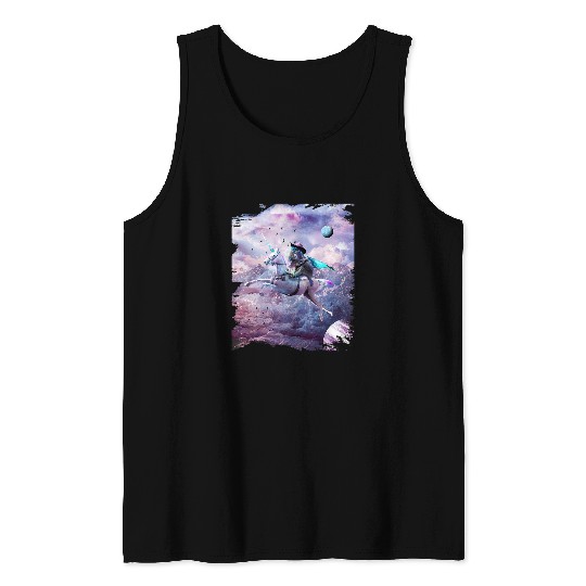Unicorn Pet Bearded Dragon Epic Bearded Dragon Lizard Riding Tank Tops