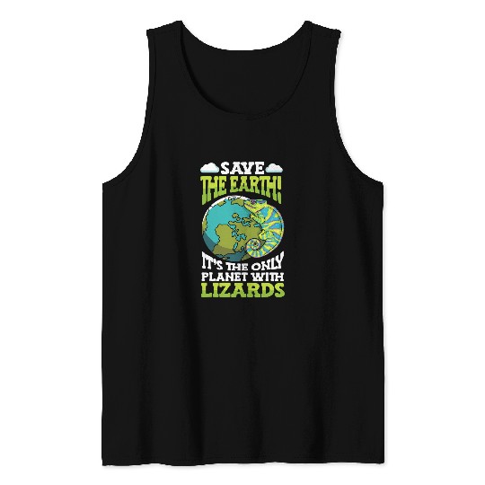Chameleon Pet Save Earth Its The Planet Wildlife Earth Day Lizard 1 Tank Tops
