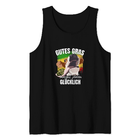 Cow Pet Good Grass Makes Everyone Happy 2Cannabis THC Tank Tops