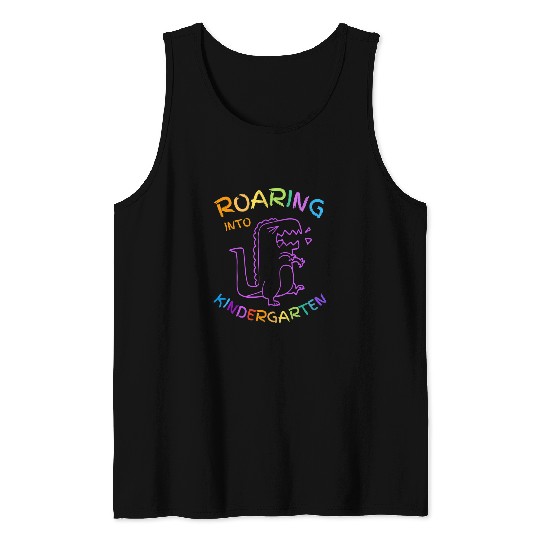 Dinosaur Pet Kids Kindergarten Gifts Back to School Tank Tops