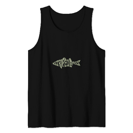 Fishing Fun Striped Bass Fishing Art for Striper Fisherman Rockfish Fish Tank Tops