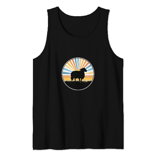 Sheep Pet Farm Farmer Farming Midwest Livestock Tank Tops
