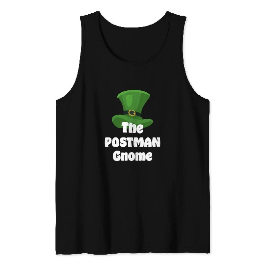 Postal Worker Job Gnome St Patricks Day Tank Tops