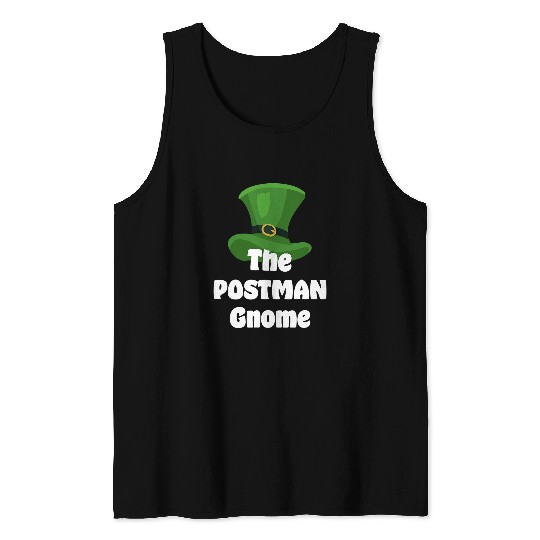 Postal Worker Job Gnome St Patricks Day Tank Tops