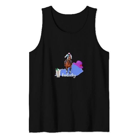 Horse Pet Kentucky Horse Racing Lover Derby Party Tank Tops